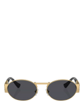 Versace men's oval sunglasses gold frame 56mm, UK version