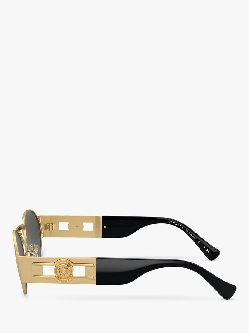 Versace men's oval sunglasses gold frame 56mm, UK version