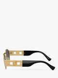 Versace men's oval sunglasses gold frame 56mm, UK version