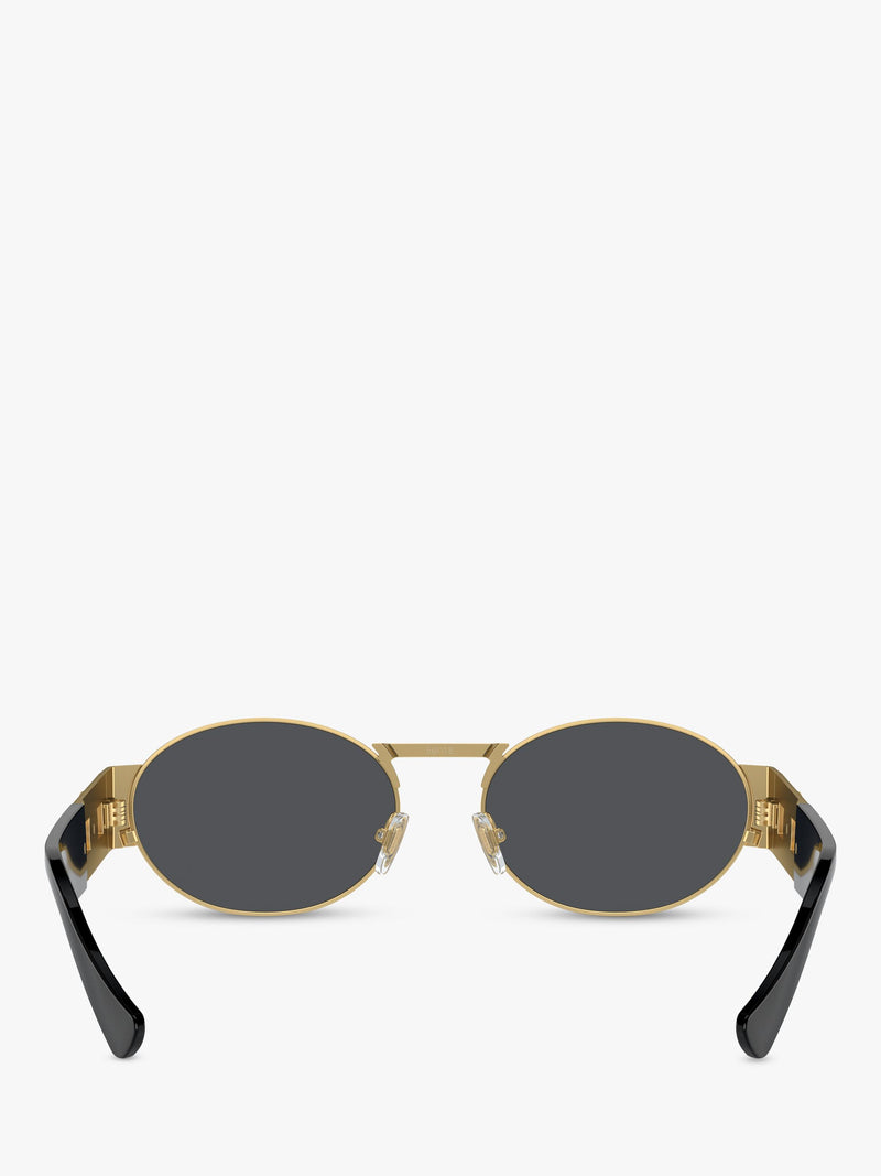 Versace men's oval sunglasses gold frame 56mm, UK version