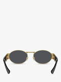 Versace men's oval sunglasses gold frame 56mm, UK version