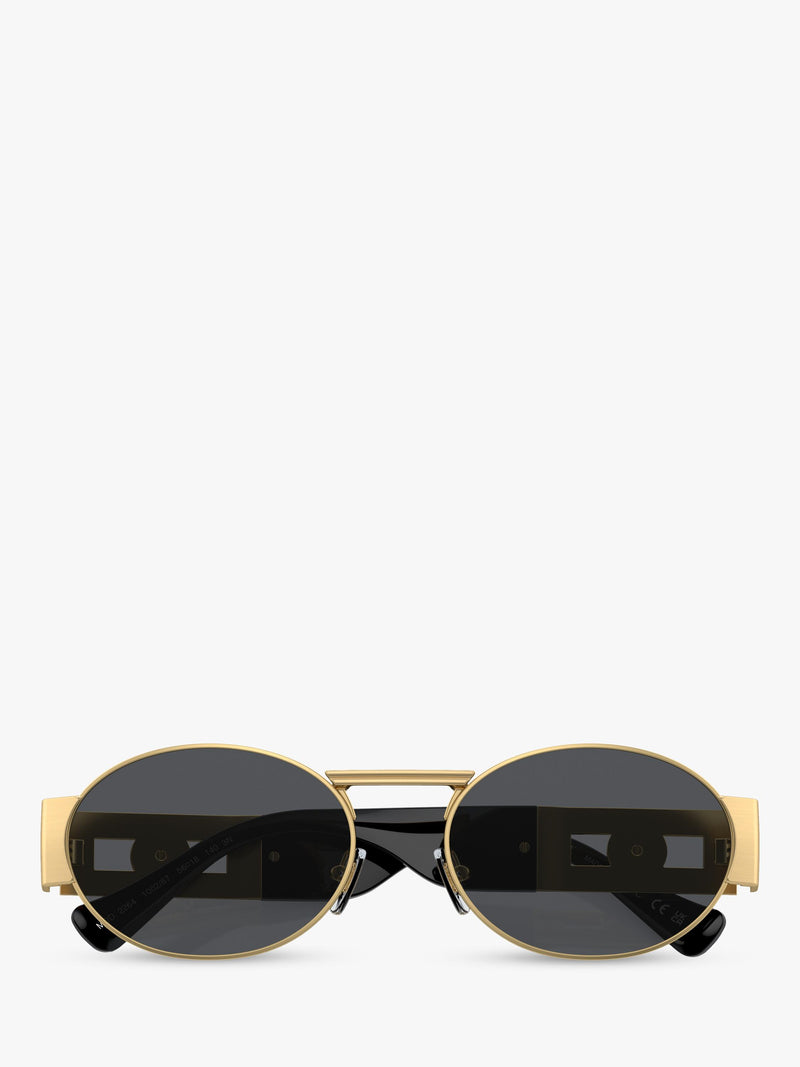 Versace men's oval sunglasses gold frame 56mm, UK version