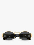 Versace men's oval sunglasses gold frame 56mm, UK version