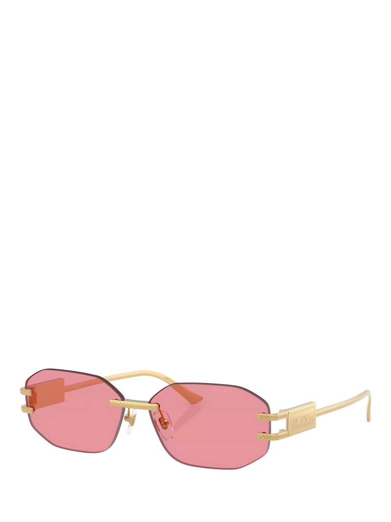 Versace irregular sunglasses gold pink 58mm - British product