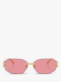 Versace irregular sunglasses gold pink 58mm - British product