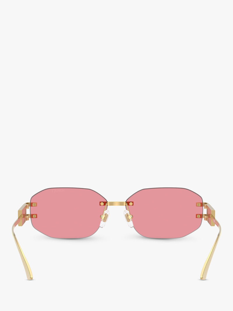 Versace irregular sunglasses gold pink 58mm - British product