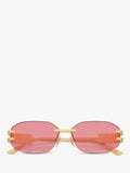 Versace irregular sunglasses gold pink 58mm - British product