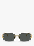 Versace women's irregular sunglasses gold black, UK version