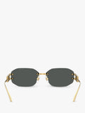 Versace women's irregular sunglasses gold black, UK version