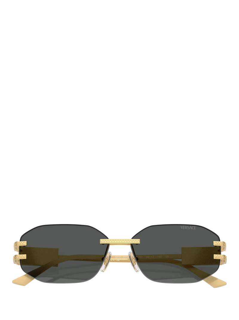 Versace women's irregular sunglasses gold black, UK version