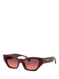 Versace cat's eye sunglasses dark red gradient 53mm, imported from the UK