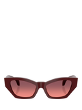 Versace cat's eye sunglasses dark red gradient 53mm, imported from the UK