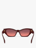 Versace cat's eye sunglasses dark red gradient 53mm, imported from the UK