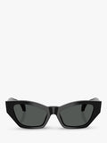 Versace cat's eye sunglasses in black acetate, UK version