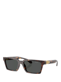 Versace VE4490U men's rectangular sunglasses Havana Grey (British brand)