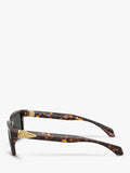 Versace VE4490U men's rectangular sunglasses Havana Grey (British brand)