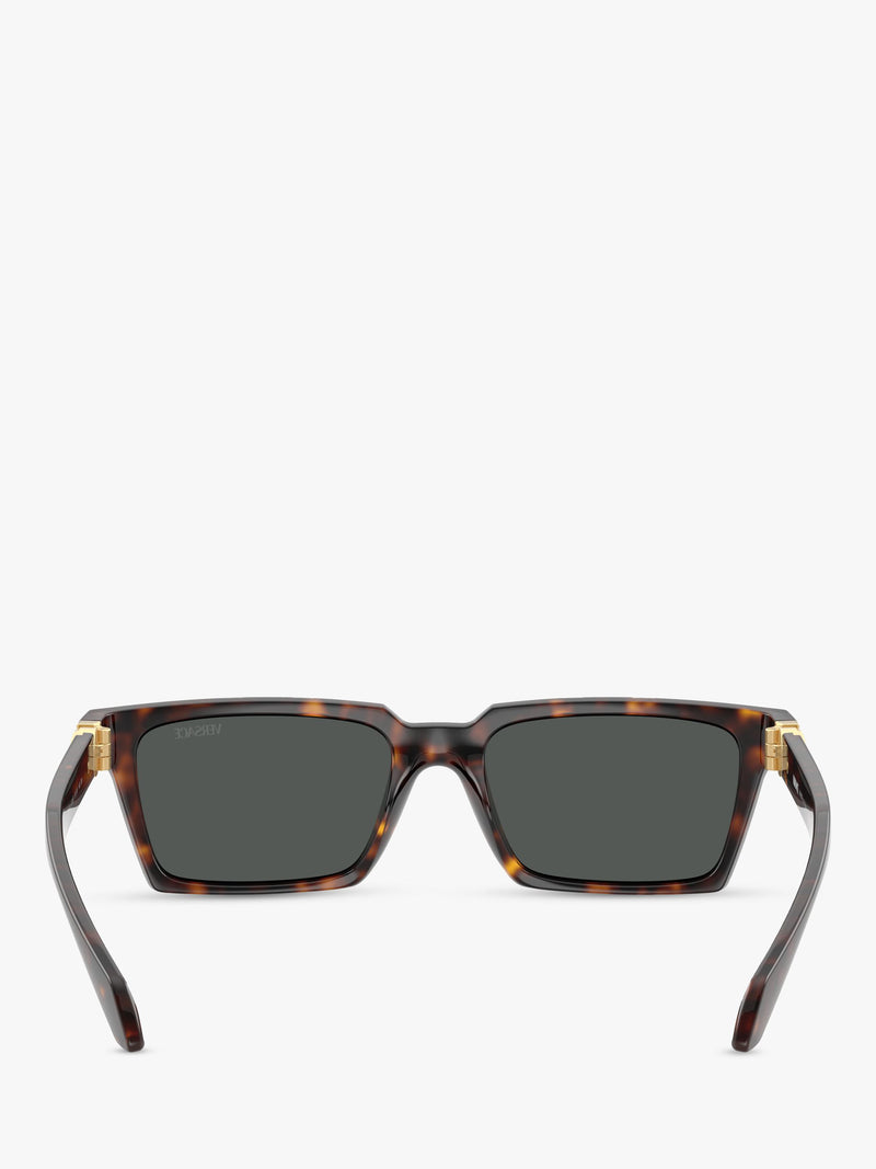 Versace VE4490U men's rectangular sunglasses Havana Grey (British brand)