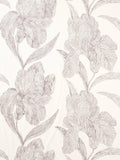 Harlequin Onsen furnishing fabric with iris flowers, UK version