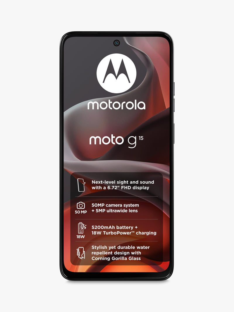 Motorola Moto G15 smartphone 4GB RAM 128GB storage, UK version