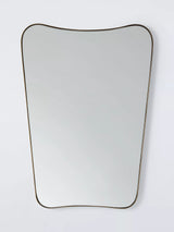 John Lewis John Lewis Mid-Century Curved Metal Frame Wall Mirror, Antique Brass, 70 x 50cm- Buy online at McGrocer