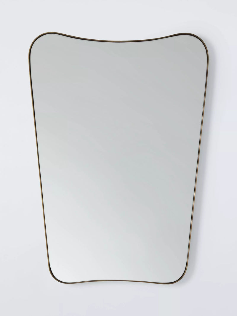 John Lewis wall mirror curved antique brass frame 70x50cm, UK version