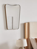 John Lewis wall mirror curved antique brass frame 70x50cm, UK version