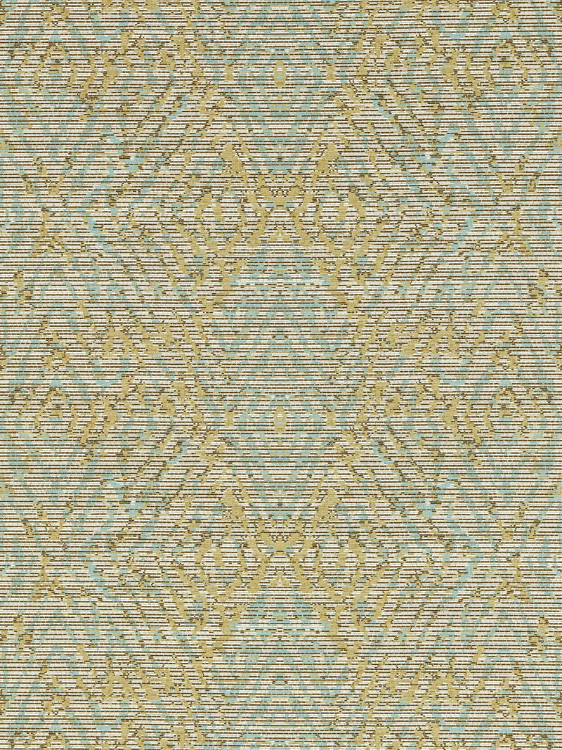 Harlequin Hansha modern damask wallpaper with broken diamond trellis design, UK version