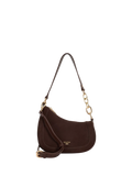 Dune London Direction suede shoulder bag with chain detail, UK version