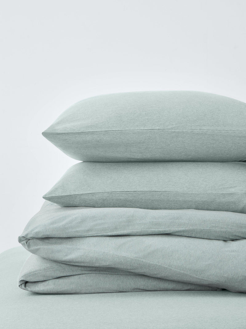 John Lewis cotton jersey duvet cover set with fitted sheet single - British product