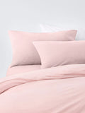 John Lewis Cotton Jersey Single Duvet Covet Set with Fitted Sheet, Plaster Pink