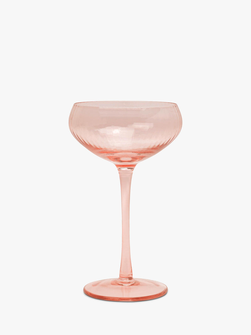 Lou Coupe Glass Set of 2 in Blush