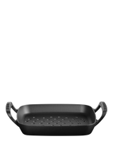 John Lewis Le Creuset BBQ Outdoor Cast Iron Square Grilling Basket 30cm Satin Black- Buy online at McGrocer