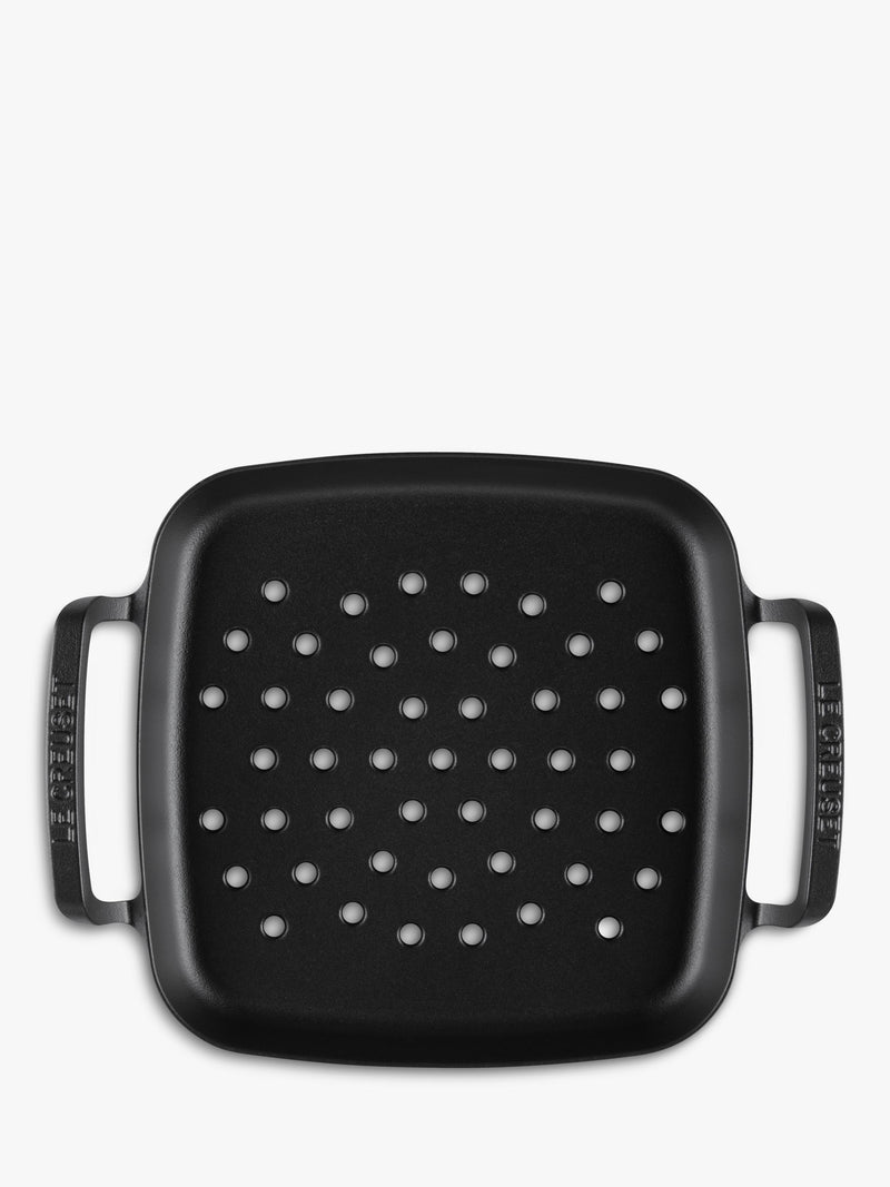 Le Creuset square BBQ grilling basket 30cm, imported from the UK