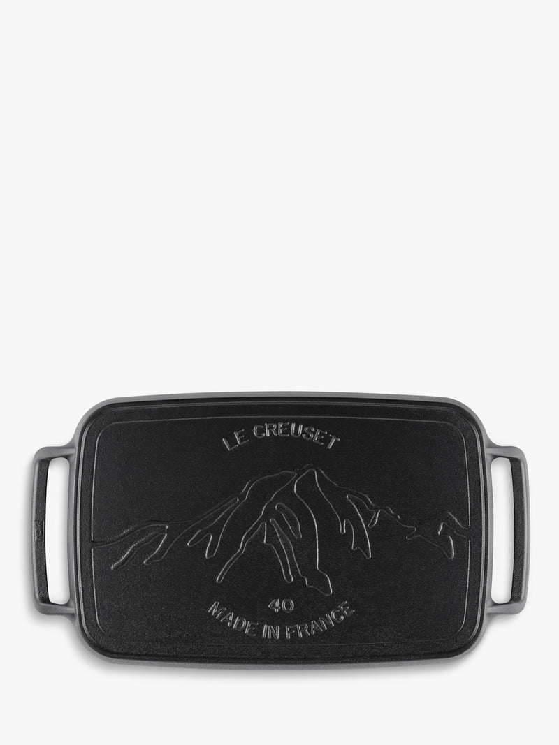 Le Creuset cast iron outdoor rectangular griddle 40cm, UK version