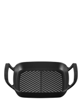 John Lewis Le Creuset BBQ Outdoor Cast Iron Square Grill, 26cm, Matte Black- Buy online at McGrocer