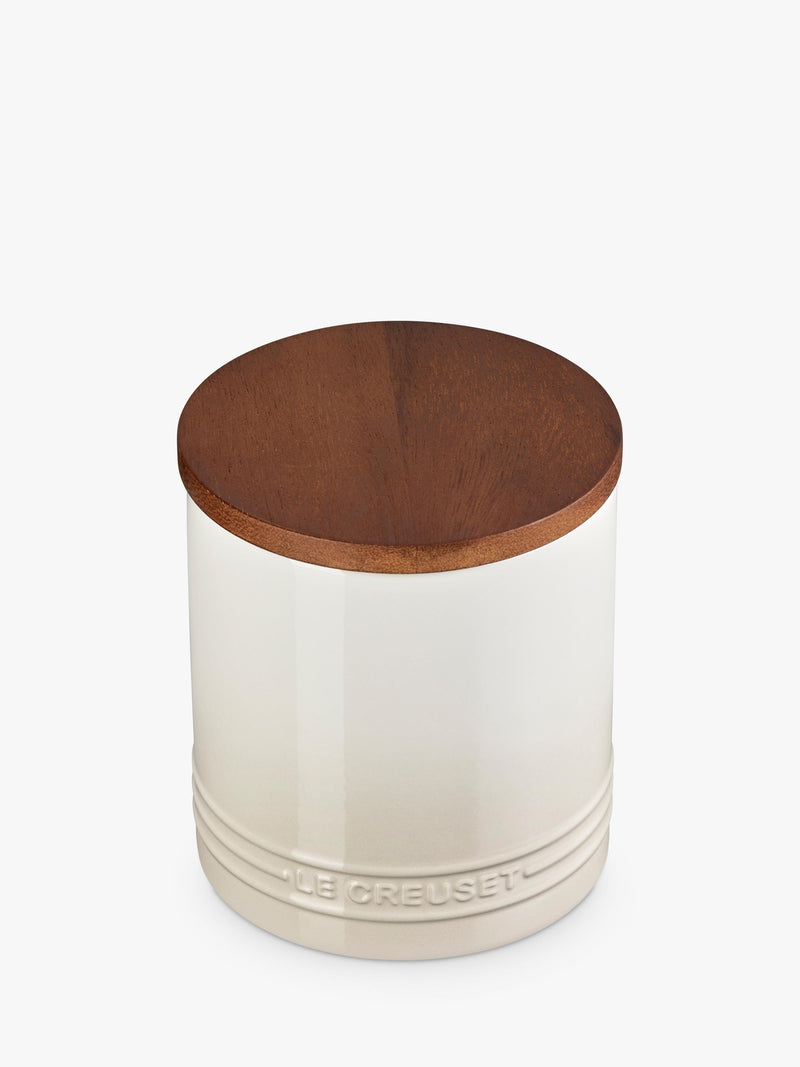 Le Creuset stoneware storage jar 1.1L Meringue, imported from the UK