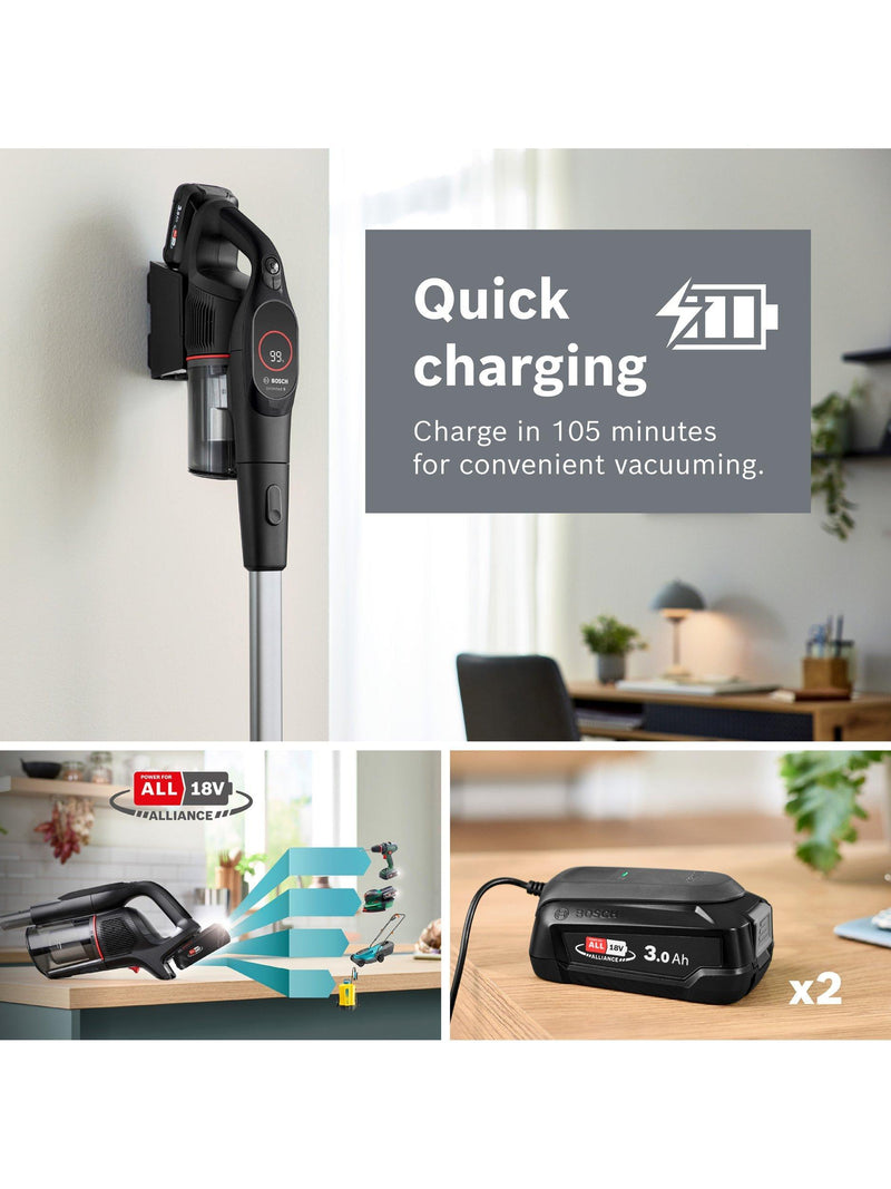 Bosch Unlimited 9 cordless vacuum cleaner black (British brand)