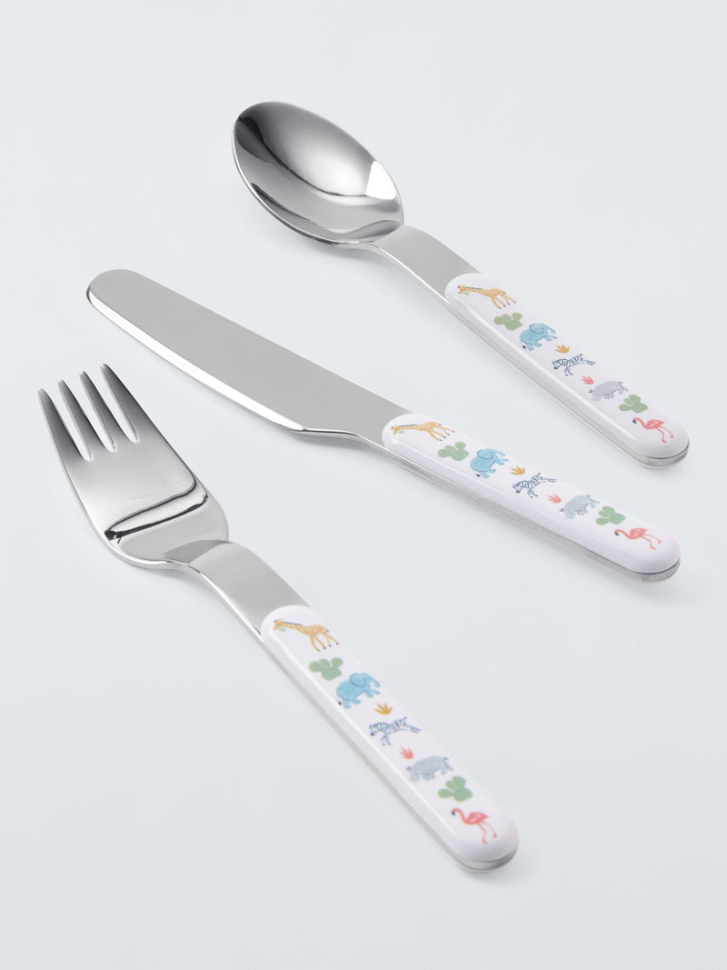 John Lewis Children's Safari Cutlery Set 3 Piece, UK version