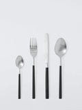 John Lewis black recycled handle cutlery set 16 piece (British brand)