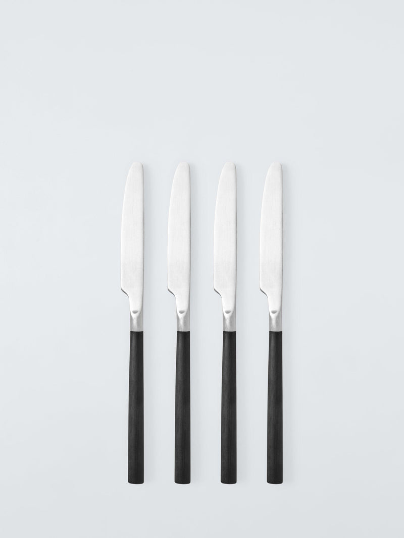 John Lewis black recycled handle cutlery set 16 piece (British brand)