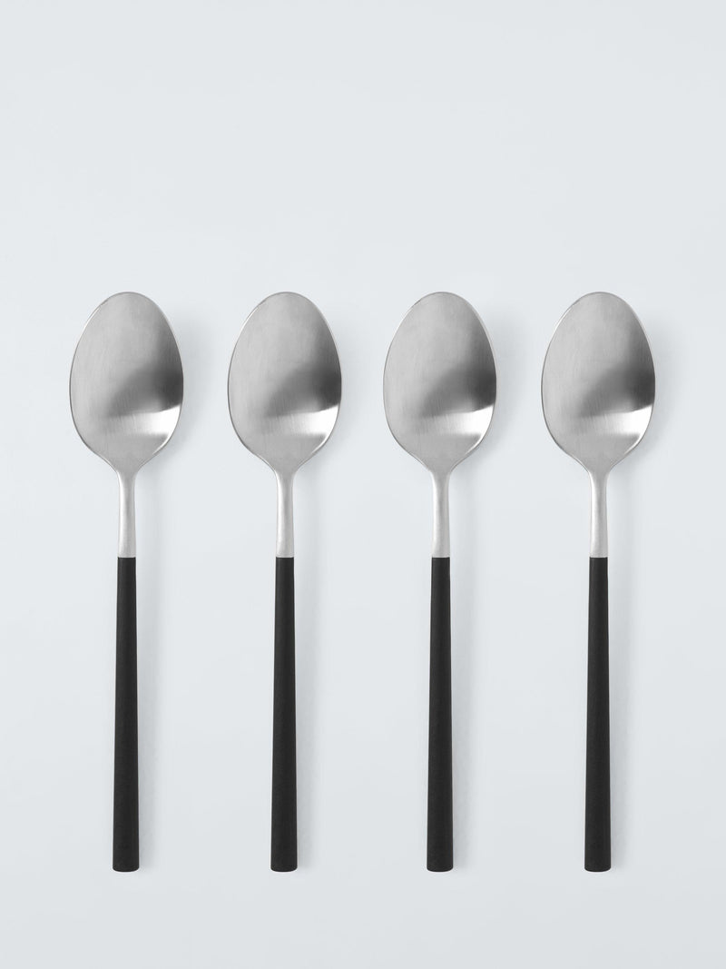 John Lewis black recycled handle cutlery set 16 piece (British brand)