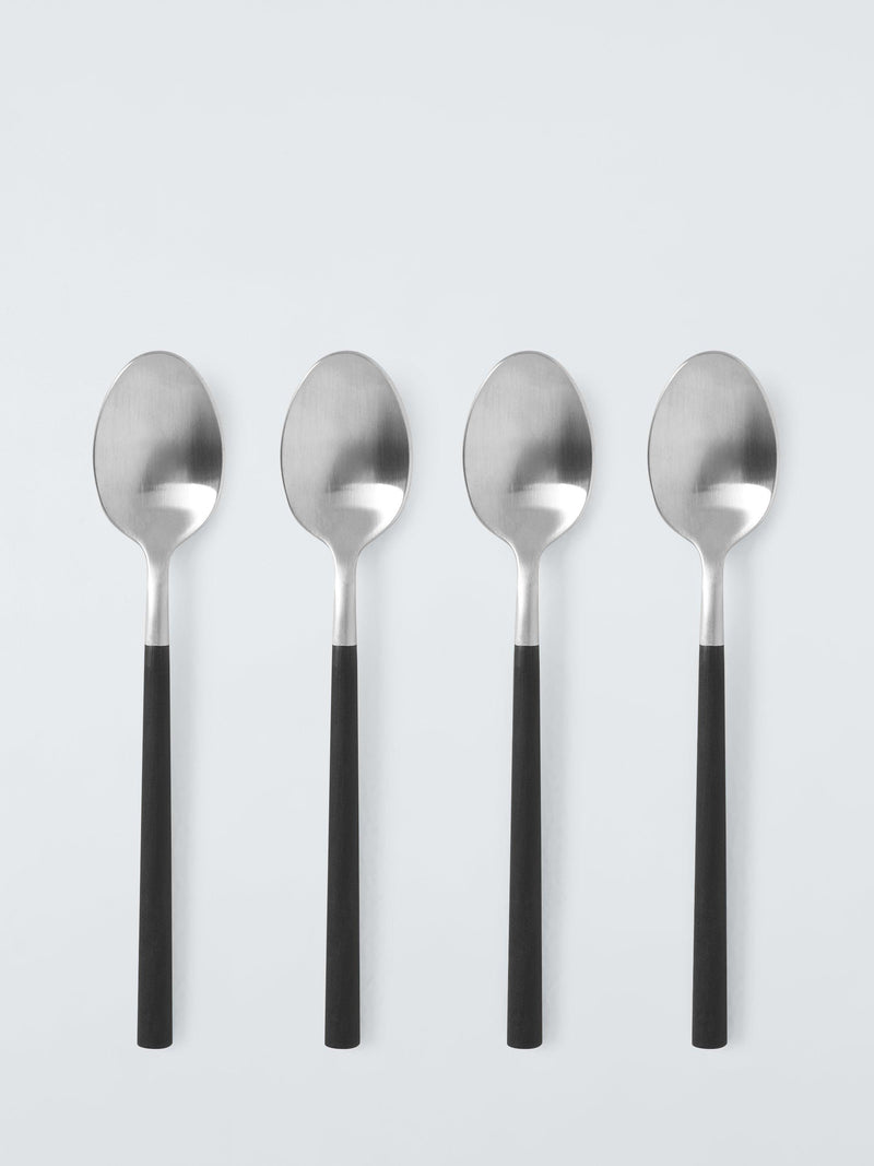 John Lewis black recycled handle cutlery set 16 piece (British brand)