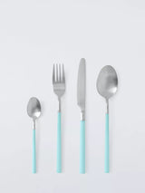 John Lewis John Lewis Recycled Handle Stainless Steel Cutlery Set, 16 Piece/4 Place Settings, Blue- Buy online at McGrocer