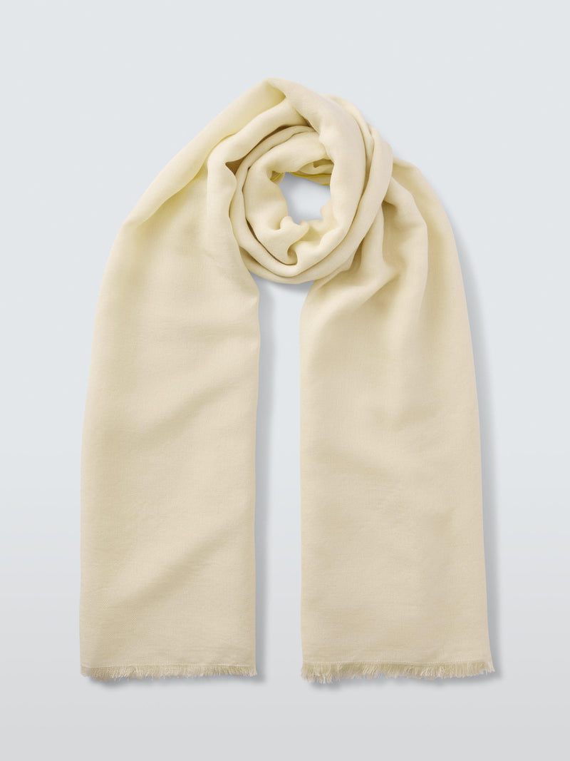 John Lewis wool blend scarf natural yellow 100x200cm - British product