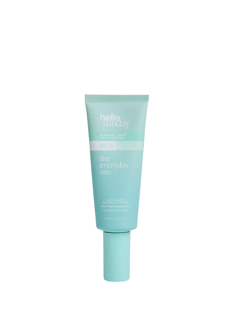 Hello Sunday Mineral SPF 50 Non-Comedogenic Moisturiser with Centella Asiatica 70ml, UK version