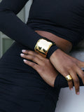 EDBLAD gold plated Flowy cuff bangle large - British product