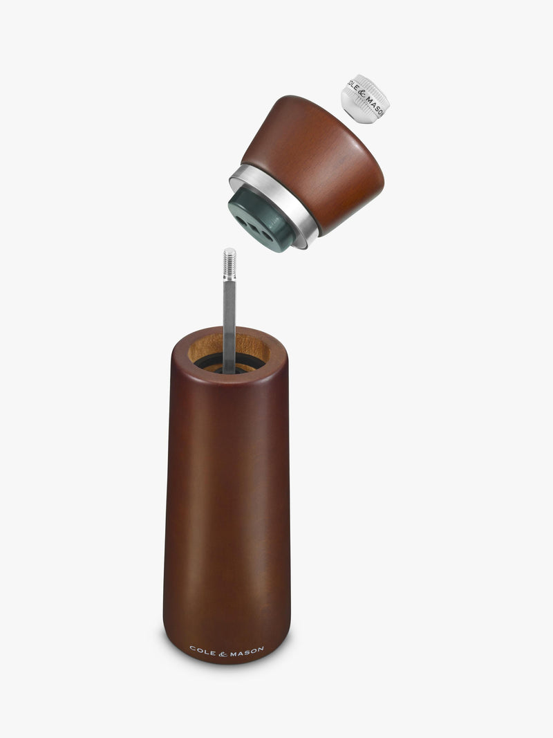 Cole & Mason Millbank salt mill brown 18cm, imported from the UK