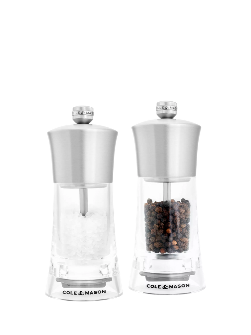 Cole & Mason Bromley salt and pepper mill set, UK version