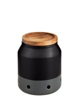 John Lewis Cole & Mason Elmdon Ceramic Garlic Jar, Charcoal Grey- Buy online at McGrocer