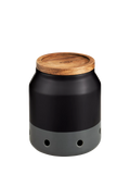 Cole & Mason Elmdon ceramic garlic jar charcoal grey - British product